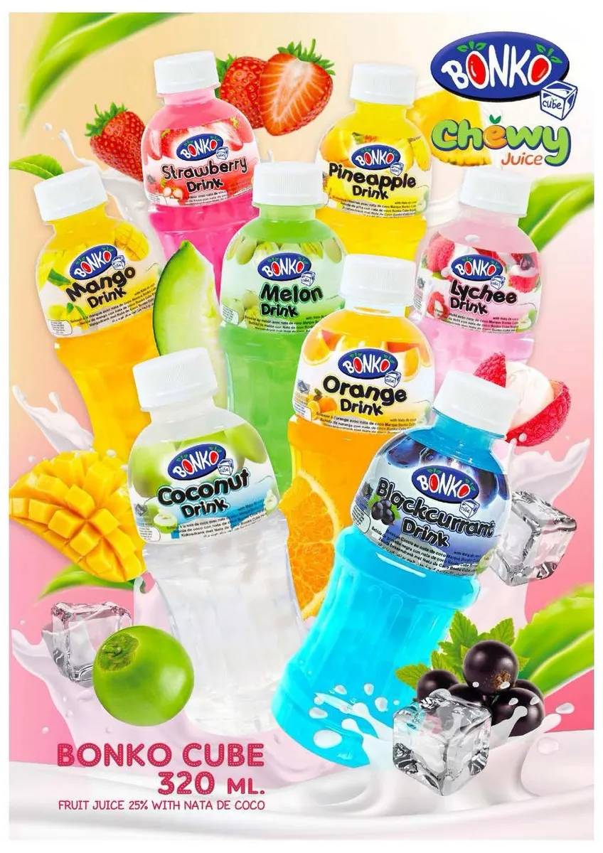 Fruit juice with nata de coco